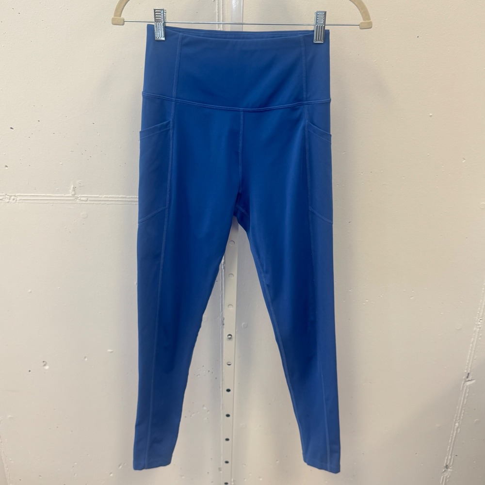Calvin Klein Performance Blue High Waisted Pocket Leggings Size Small Athleisure